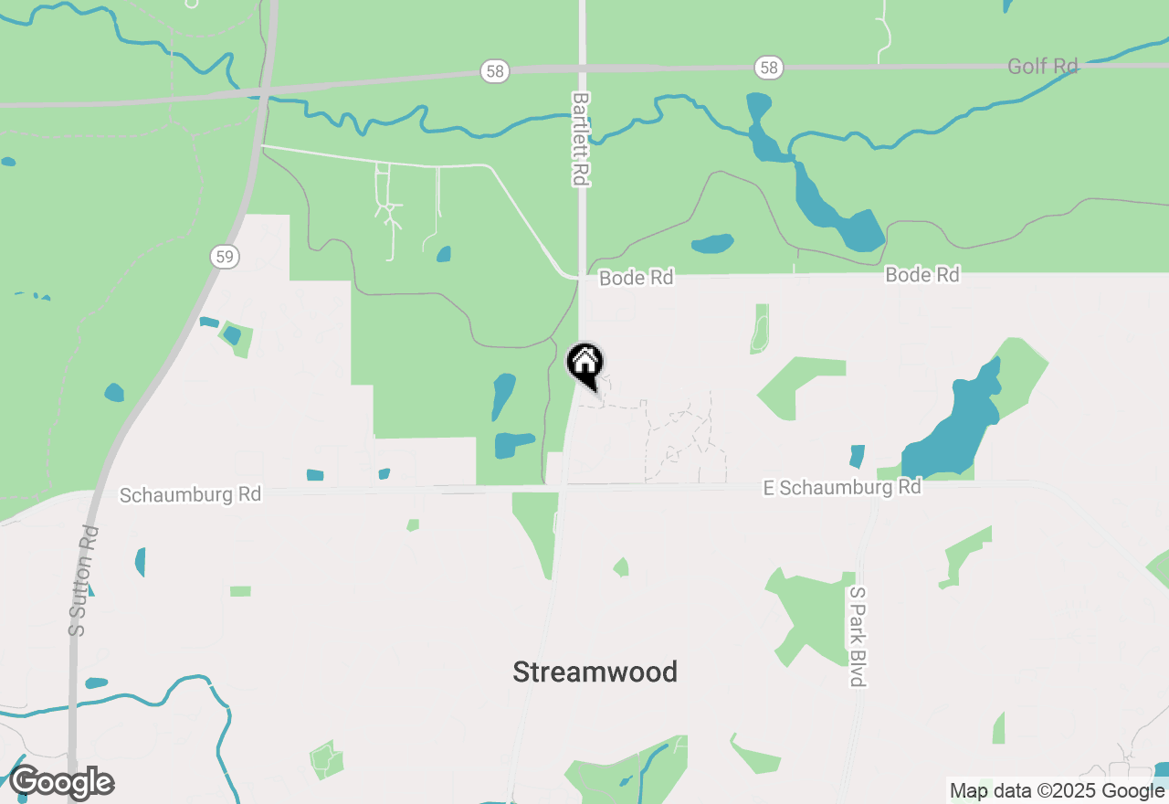 Map of 21 E Shag Bark Lane, Streamwood, IL 60107