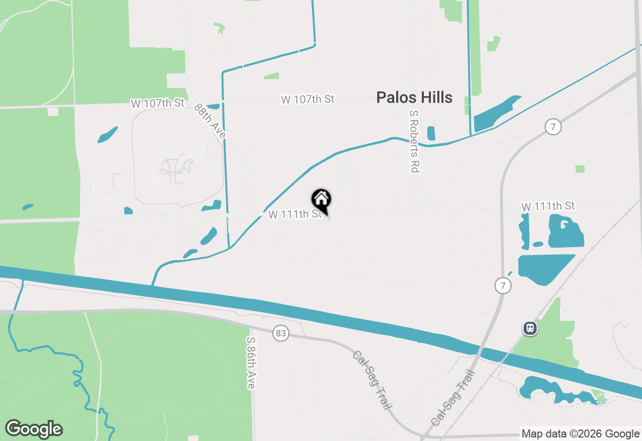 Map of 11107 S 84th Avenue #2A, Palos Hills, IL 60465