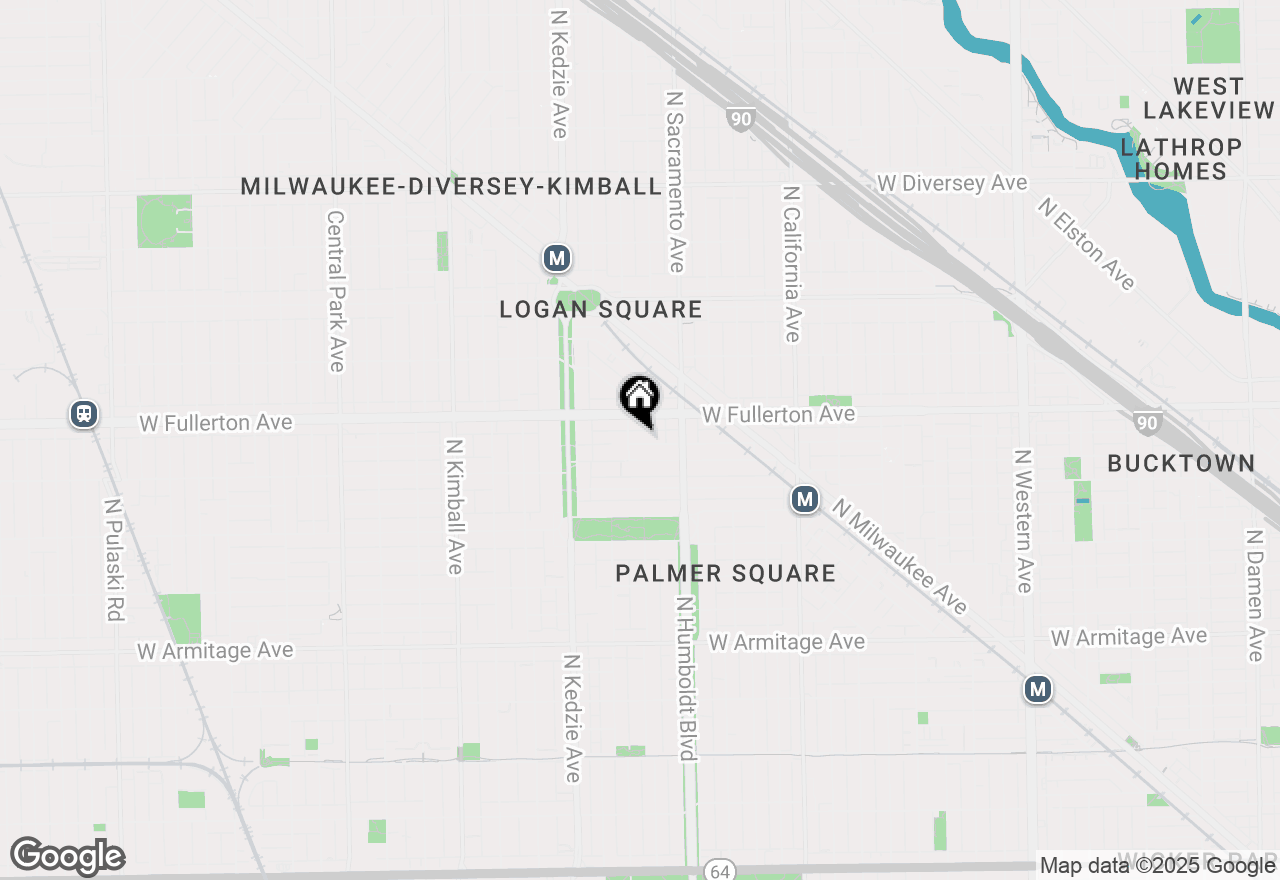 Map of 3040 W Medill Avenue #2, Chicago, IL 60647