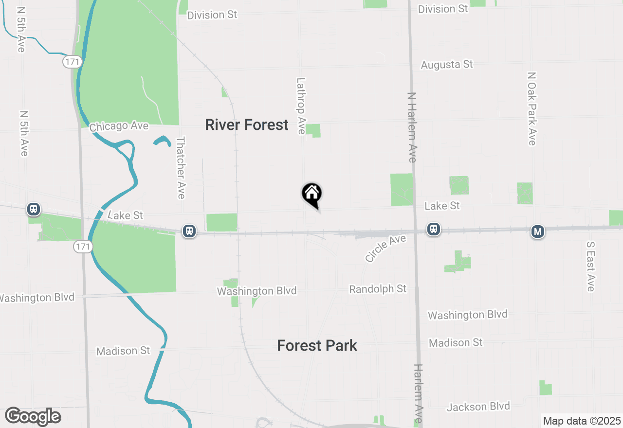 Map of 7575 Lake Street #5C, River Forest, IL 60305