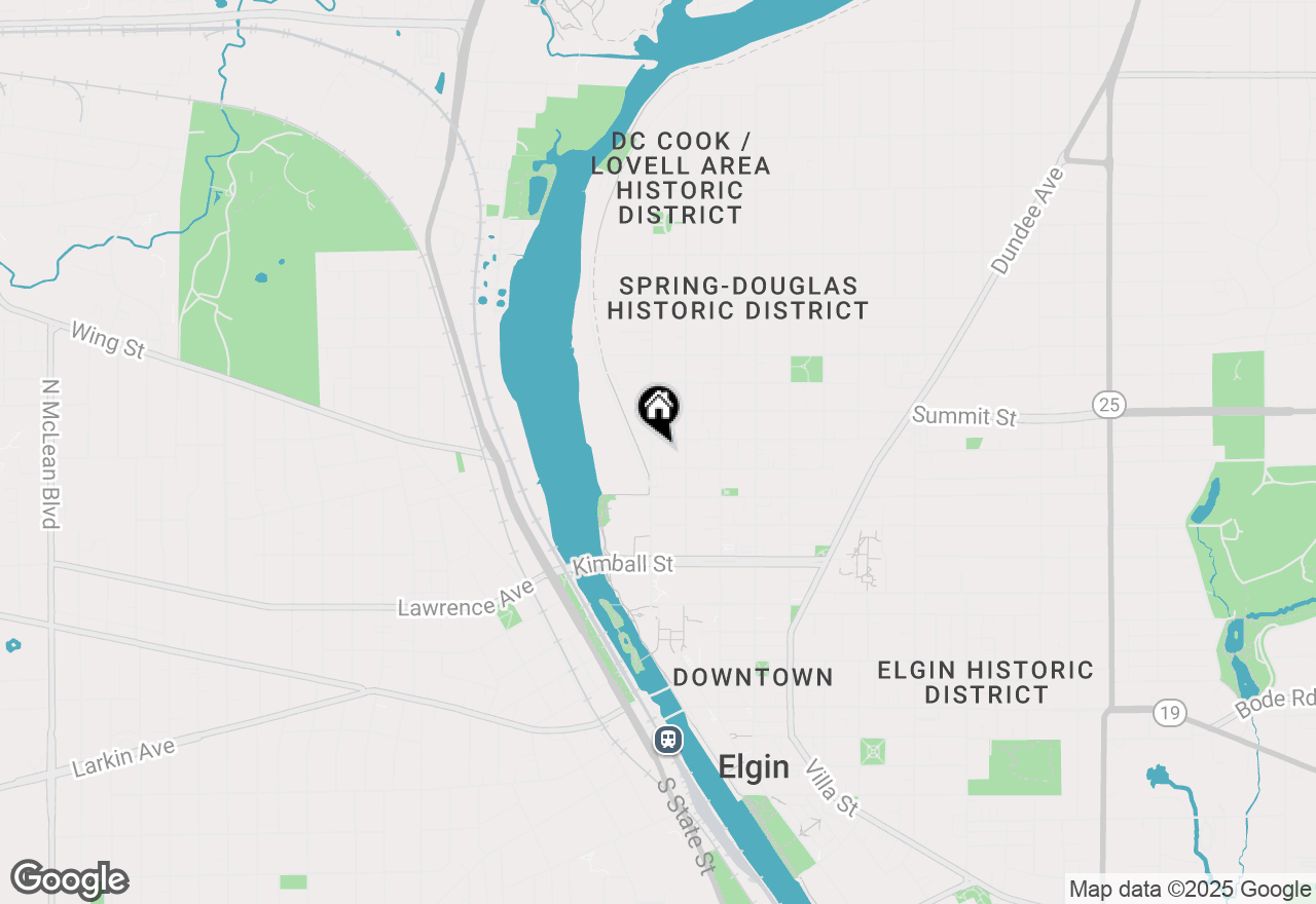 Map of 415-419 N Grove Avenue, Elgin, IL 60120