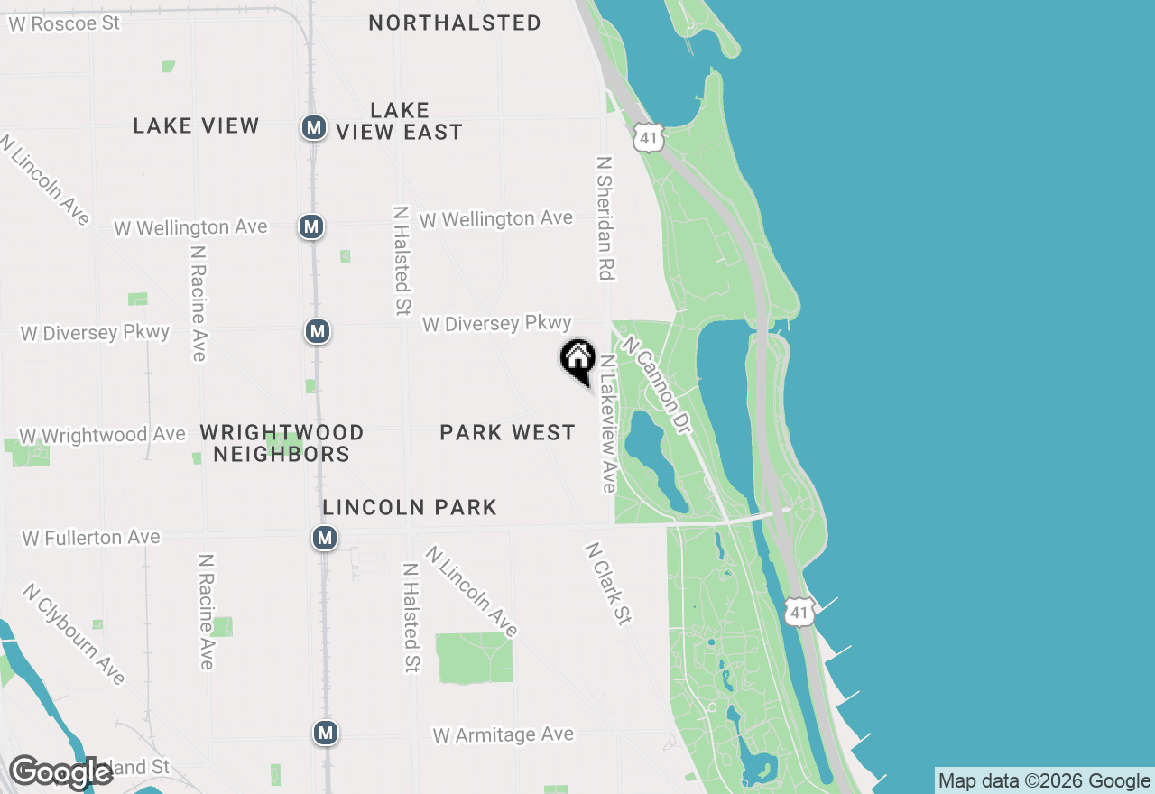 Map of 2629 N Hampden Court #516, Chicago, IL 60614