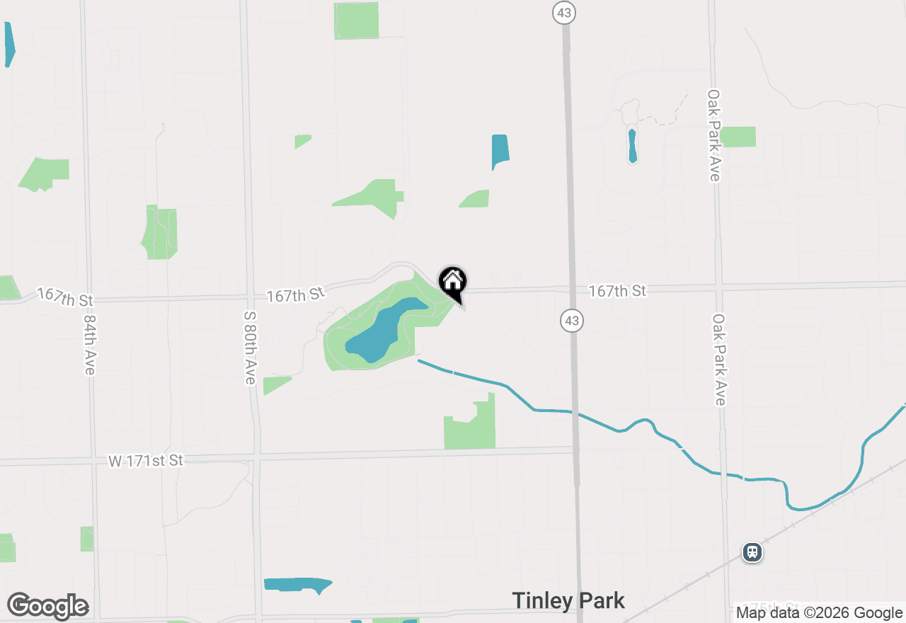 Map of 16740 Oleander Avenue, Tinley Park, IL 60477