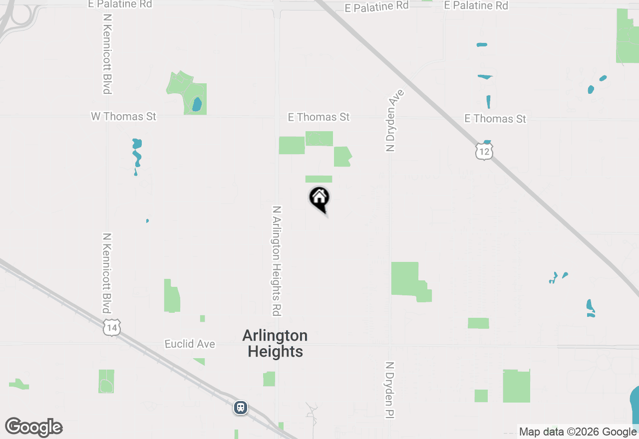 Map of 1120 N Haddow Avenue, Arlington Heights, IL 60004