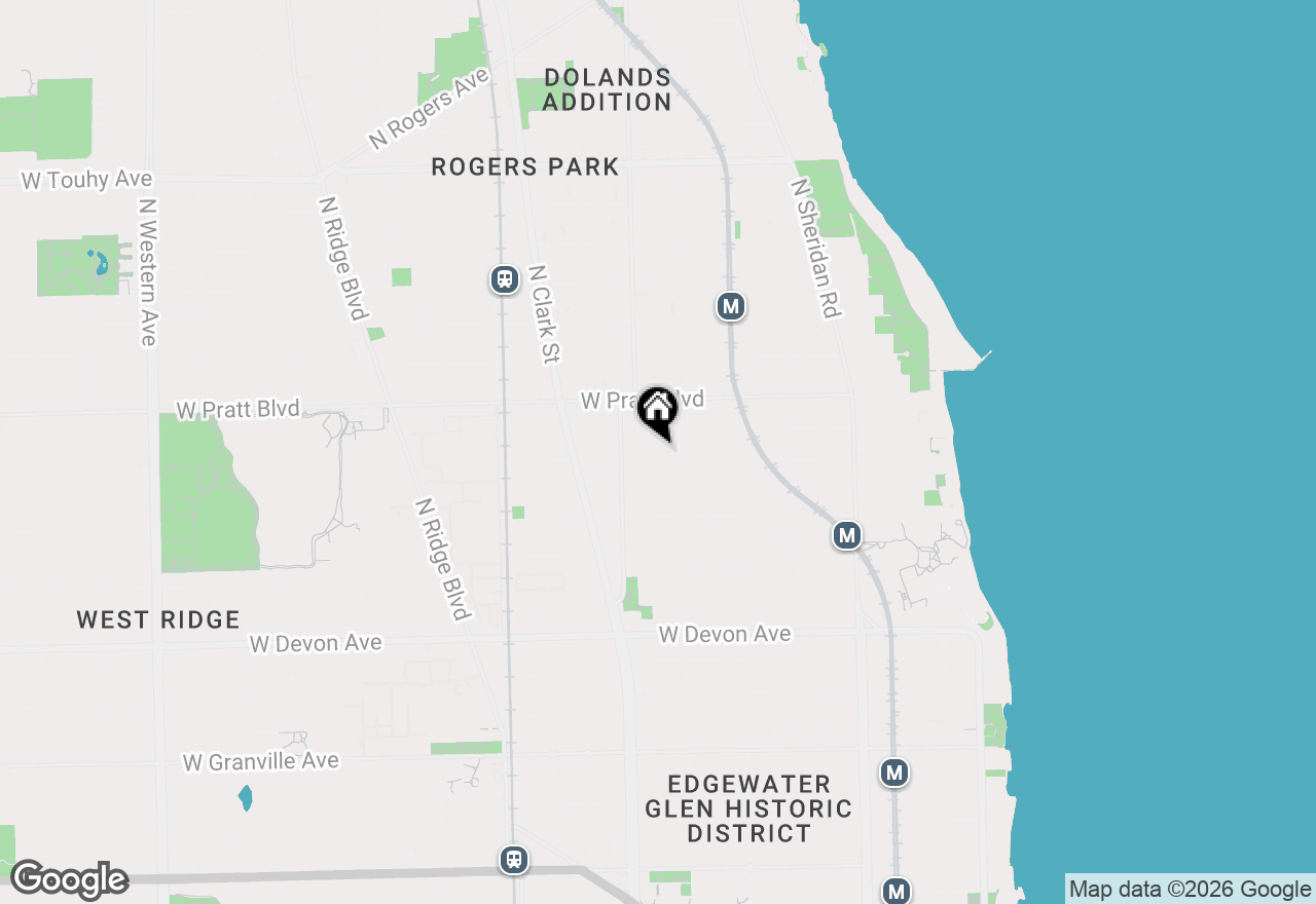 Map of 6701 N Bosworth Avenue #1S, Chicago, IL 60626