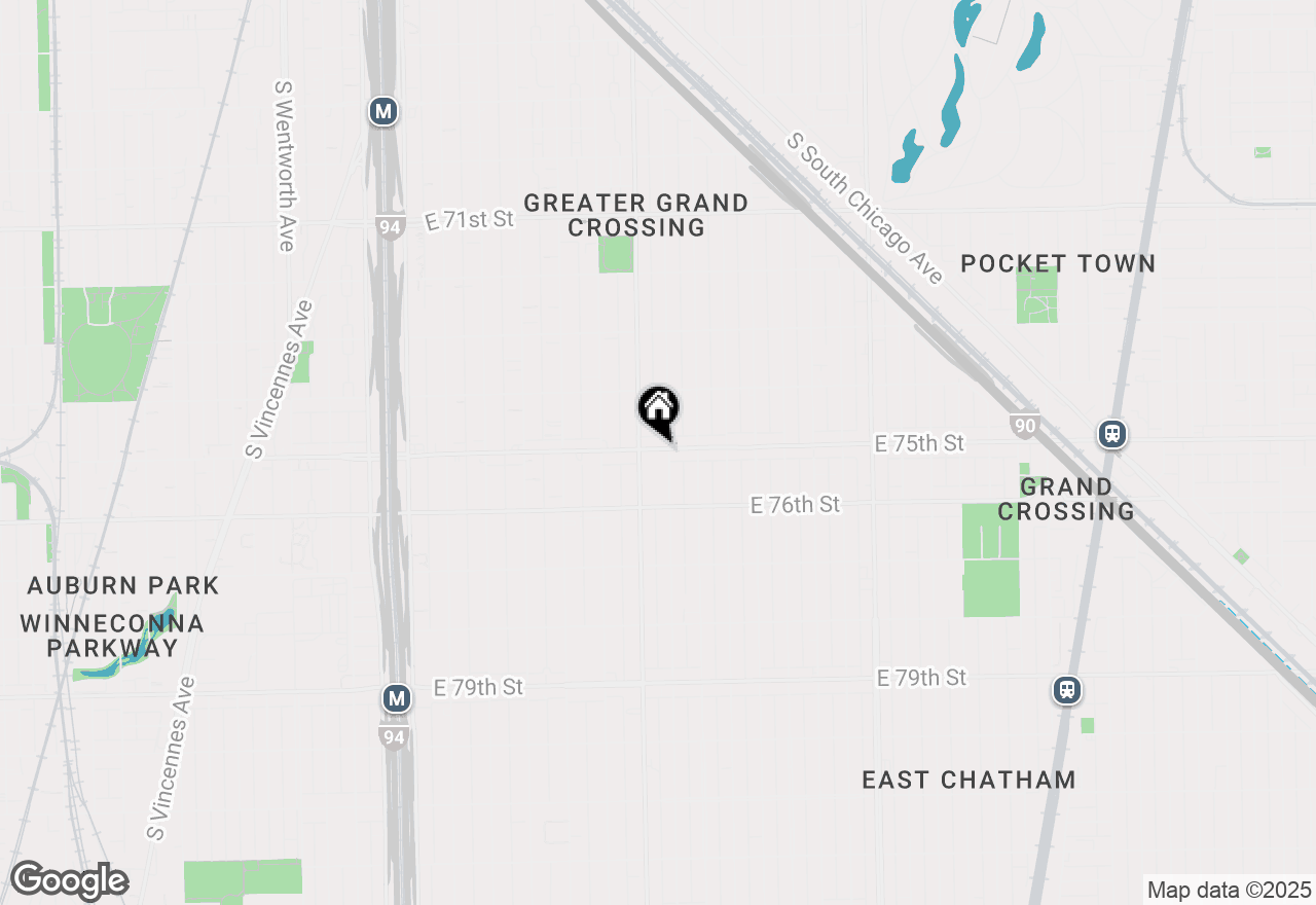 Map of 419 E 75th Street #3, Chicago, IL 60619