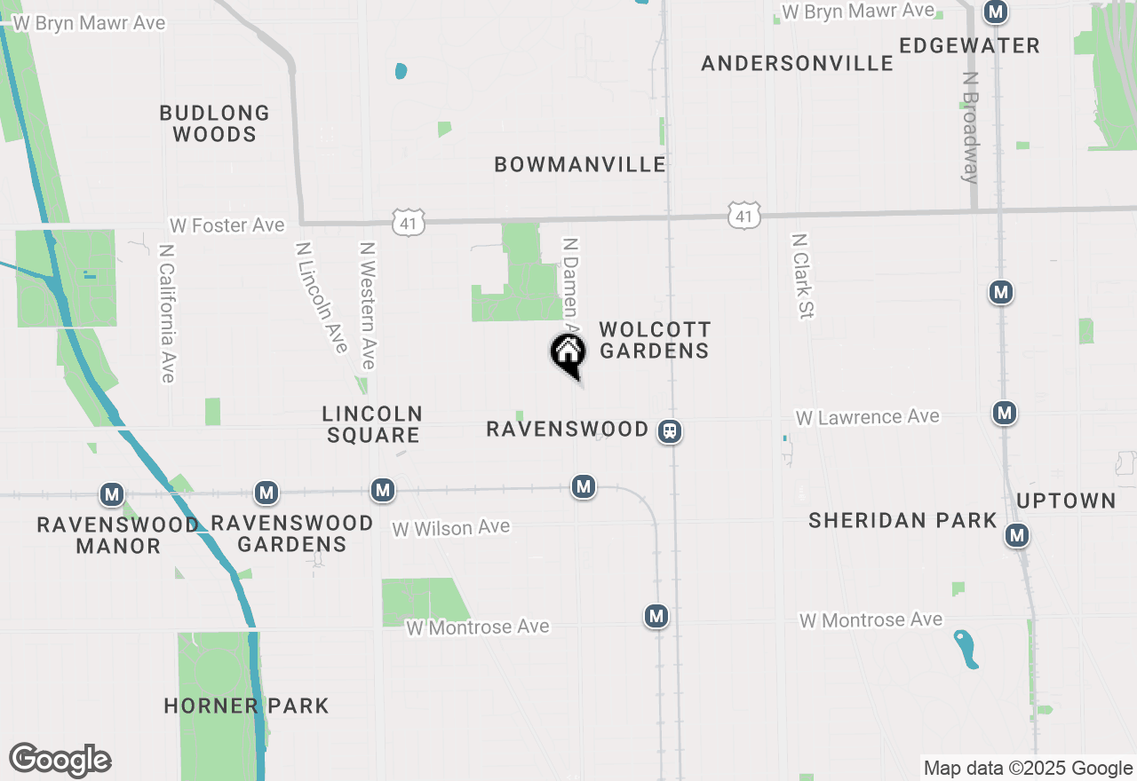 Map of 4836 N Damen Avenue #PH, Chicago, IL 60625