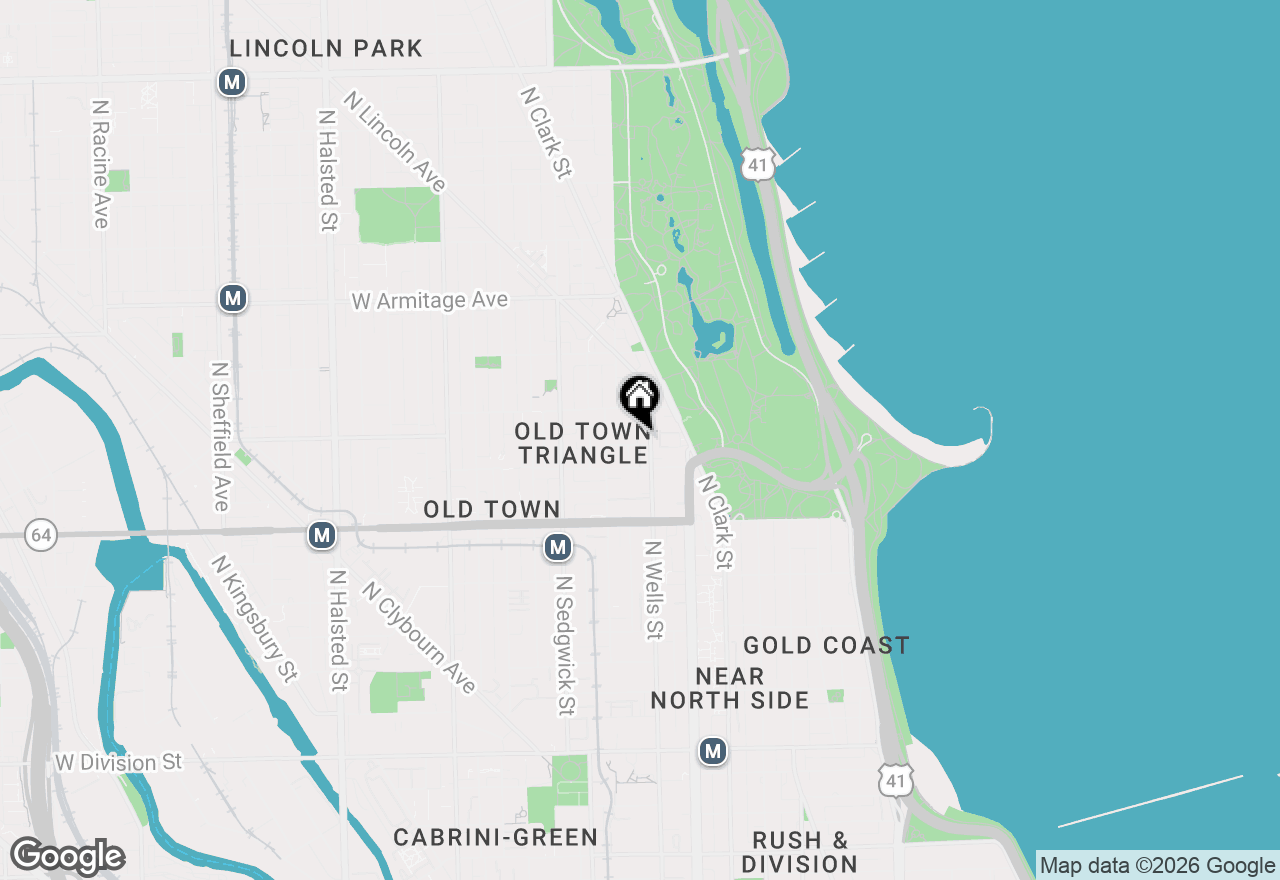 Map of 208 W St Paul Avenue, Chicago, IL 60614