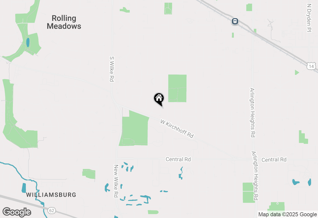 Map of 614 S Patton Avenue, Arlington Heights, IL 60005