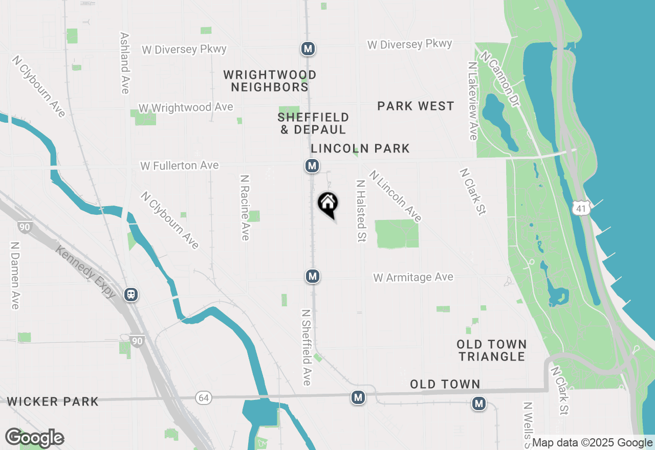 Map of 907-909 W Webster Avenue, Chicago, IL 60614