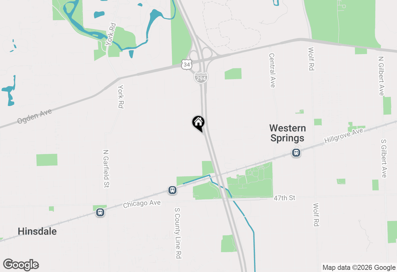Map of 426 Mills Street, Hinsdale, IL 60521
