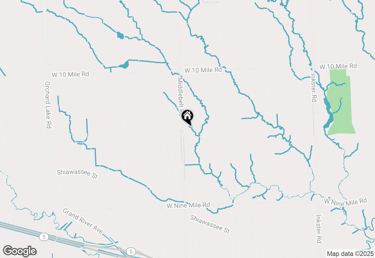 Map of 23416 Middlebelt Road, Farmington Hills, MI 48336
