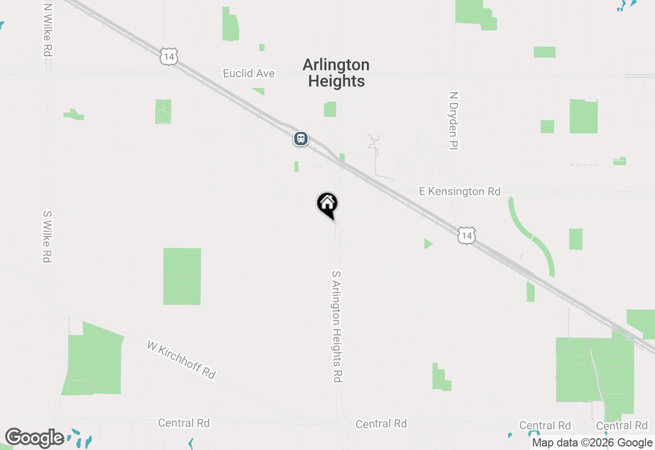 Map of 215 S Evergreen Avenue #B, Arlington Heights, IL 60005