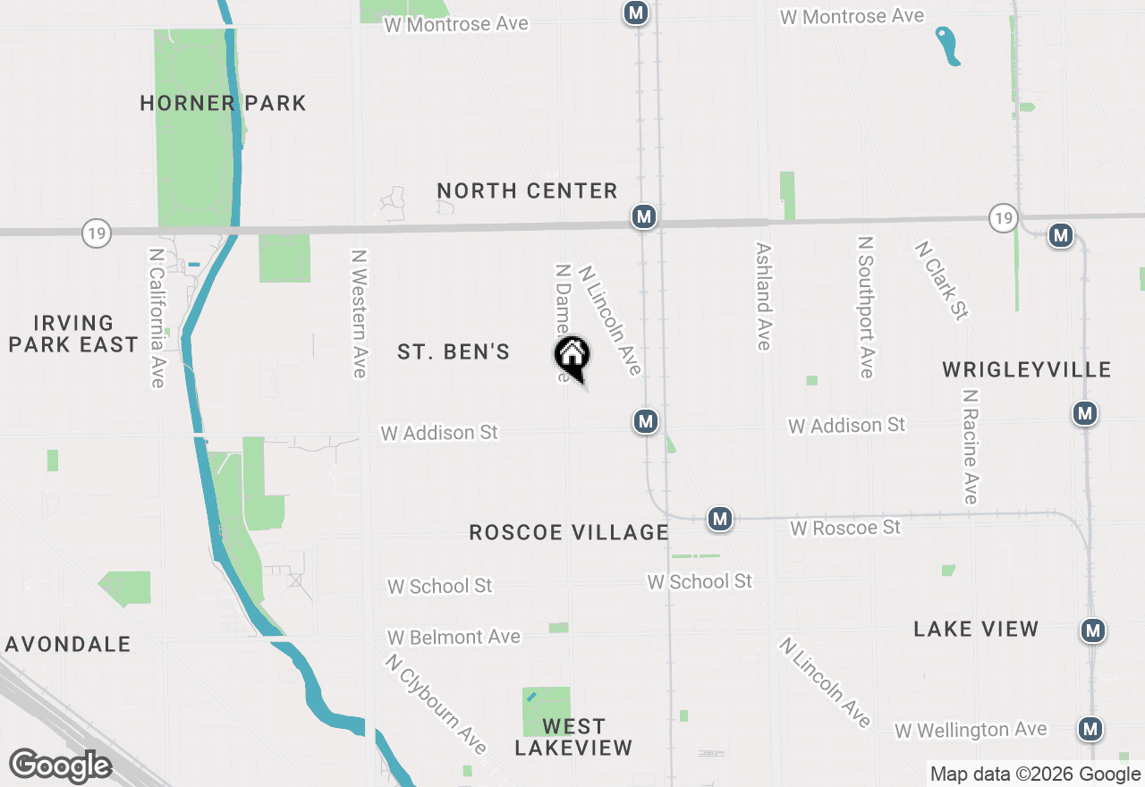 Map of 3645 N Damen Avenue #3, Chicago, IL 60618