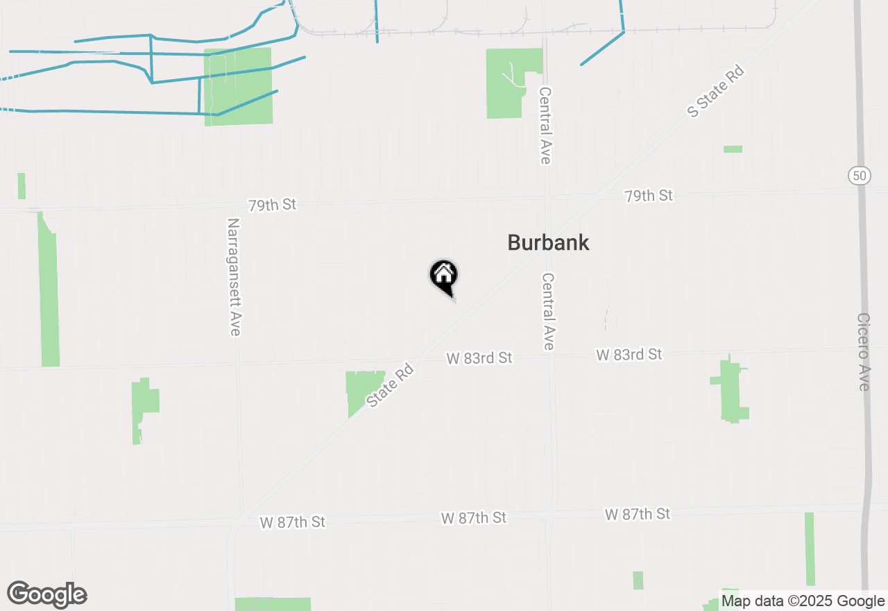 Map of 5849 W 81st Place, Burbank, IL 60459