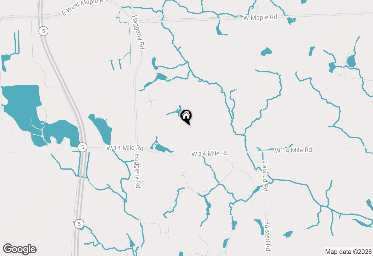 Map of 7573 Ashburton Court, West Bloomfield, MI 48322