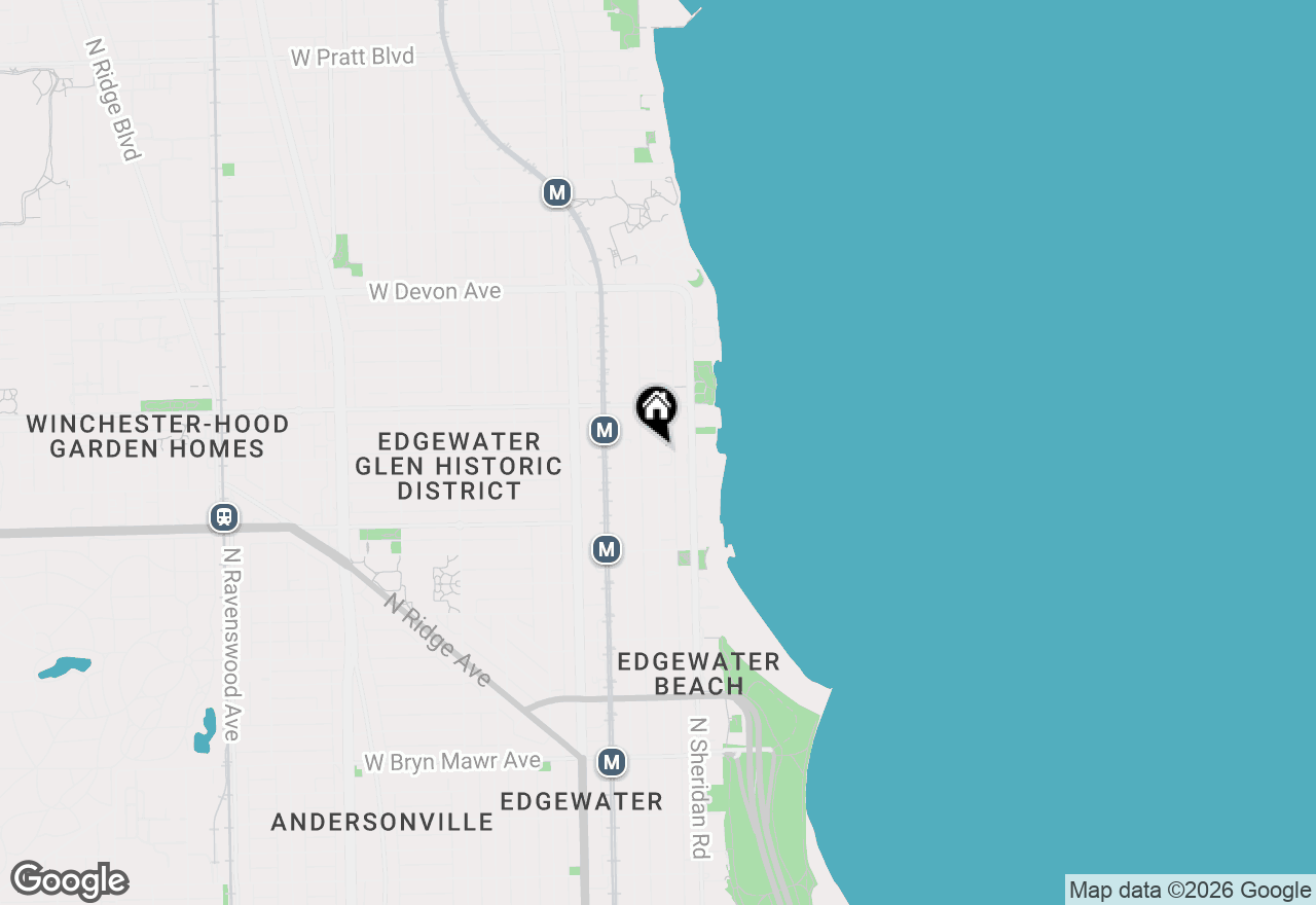 Map of 6134 N Kenmore Avenue #304, Chicago, IL 60660