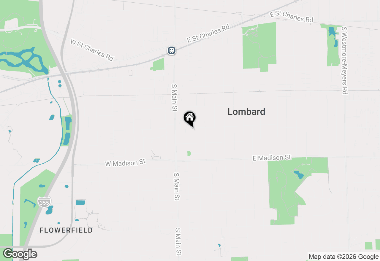 Map of 65 E Washington Boulevard, Lombard, IL 60148