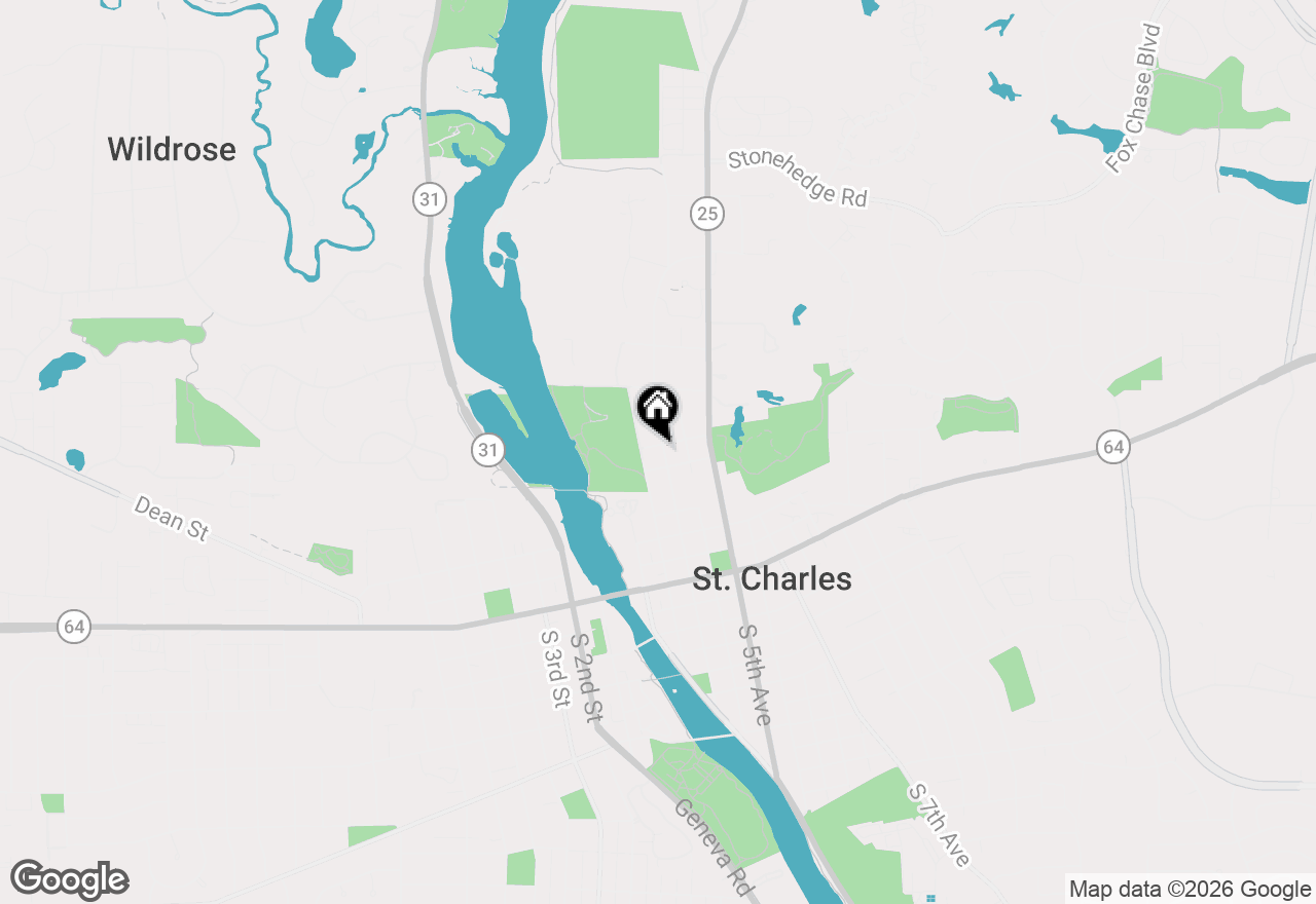 Map of 215 Fulton Avenue, St. Charles, IL 60174