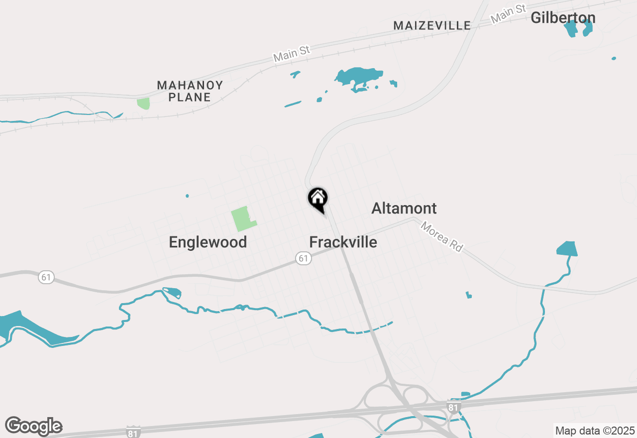 Map of 27 N Balliet Street, Frackville, PA 17931