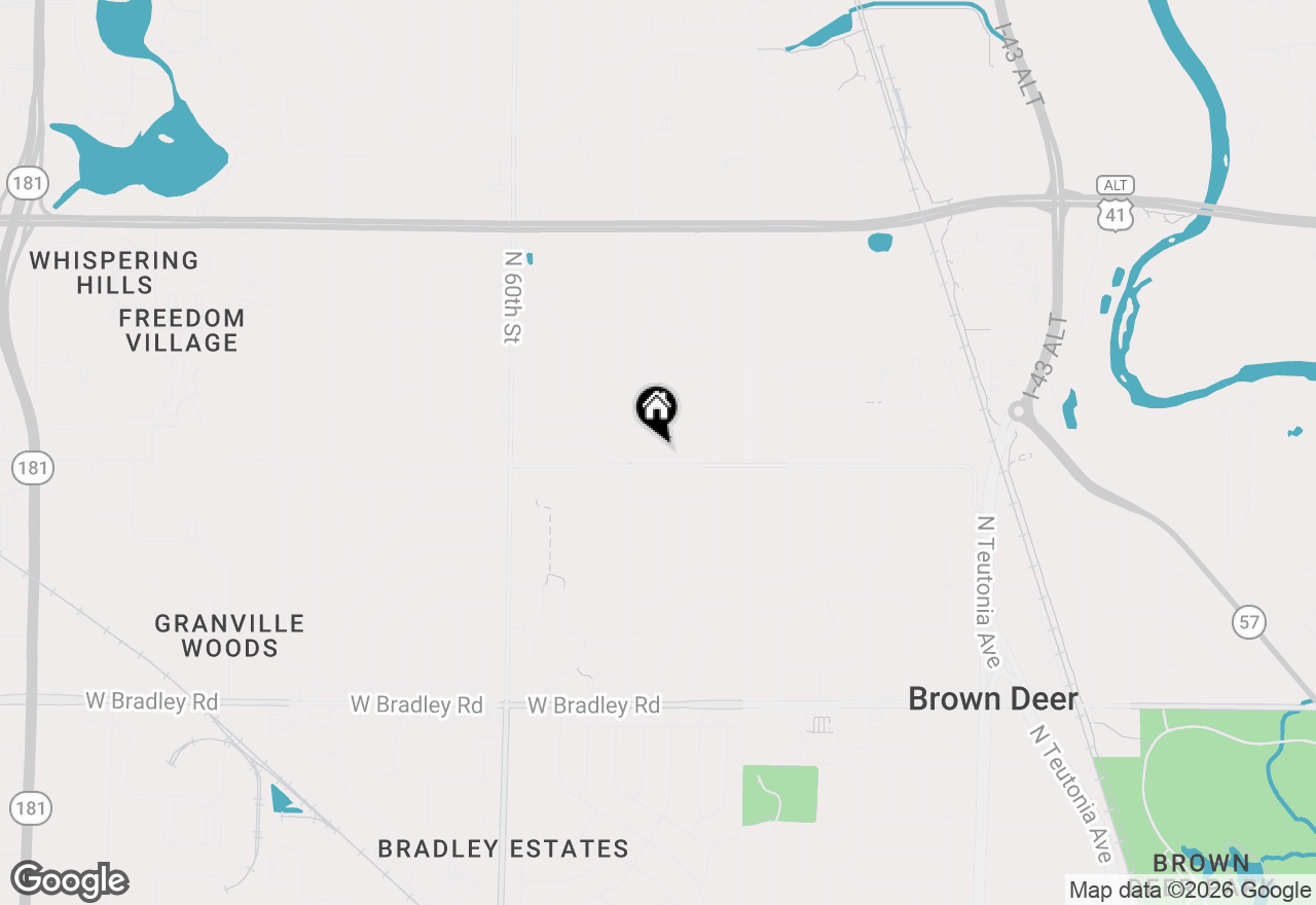 Map of 5400 W Dean Rd, Brown Deer, WI 53223