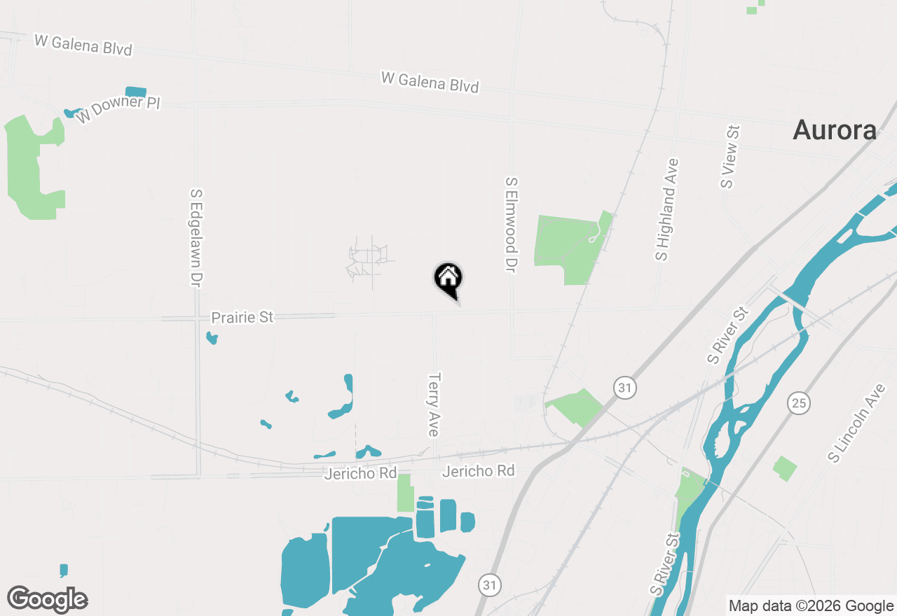 Map of 1123 Prairie Street, Aurora, IL 60506