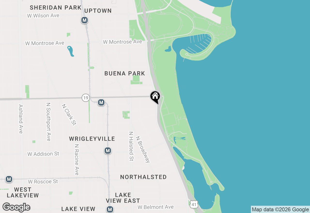 Map of 3900 N Lake Shore Drive #20H, Chicago, IL 60613