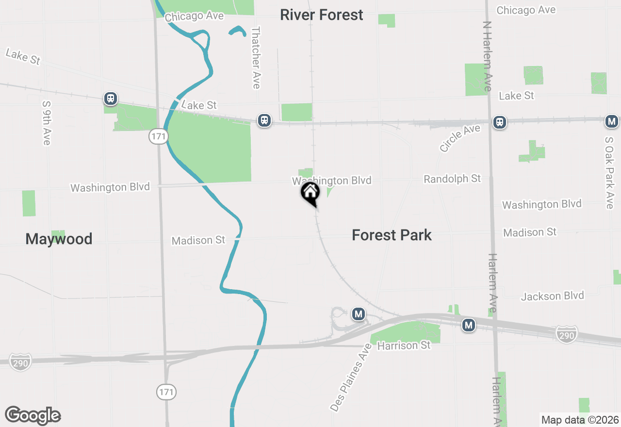 Map of 43 Forest Avenue, River Forest, IL 60305