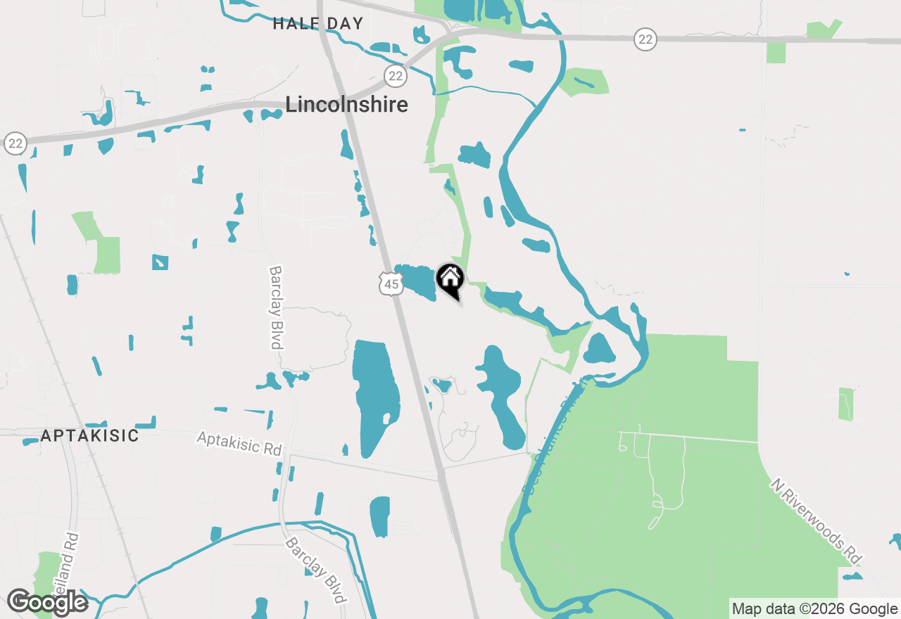 Map of 333 Rivershire Court, Lincolnshire, IL 60069