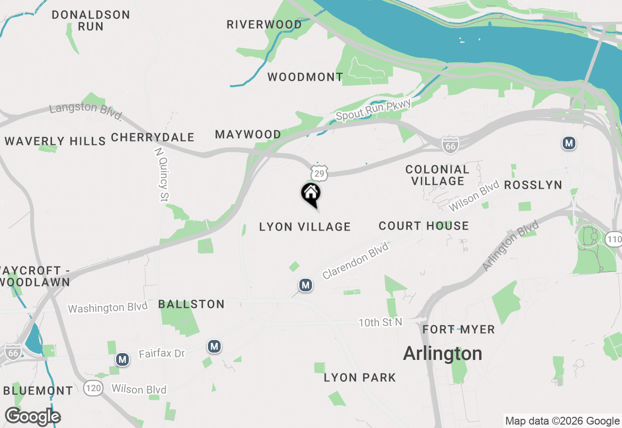 Map of 1611 N Highland Street, Arlington, VA 22201