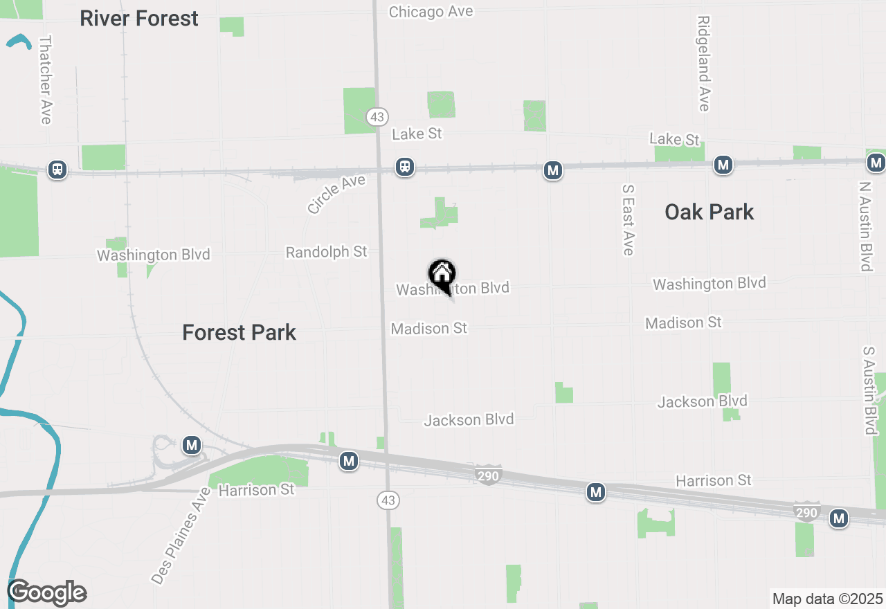 Map of 1023 Lincoln Trail, Oak Park, IL 60302