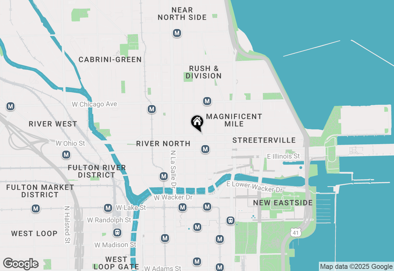 Map of 33 W Ontario Street #TH2, Chicago, IL 60654