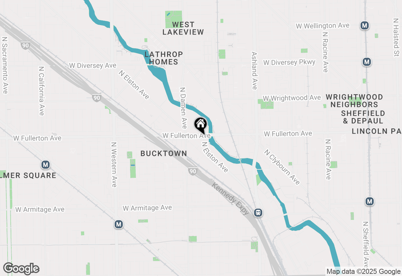 Map of 1885 W Fullerton Avenue, Chicago, IL 60614
