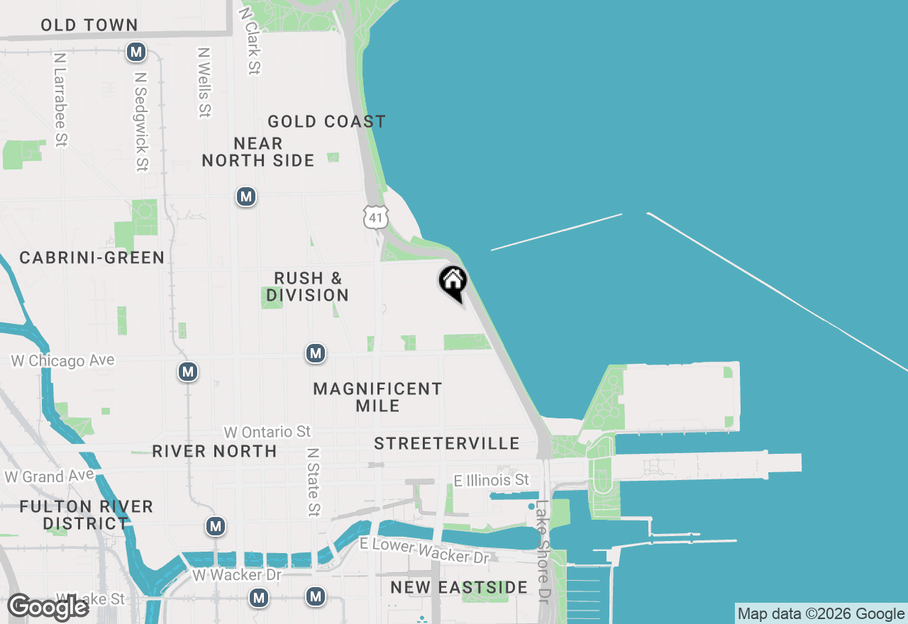 Map of 260 E Chestnut Street #907, Chicago, IL 60611