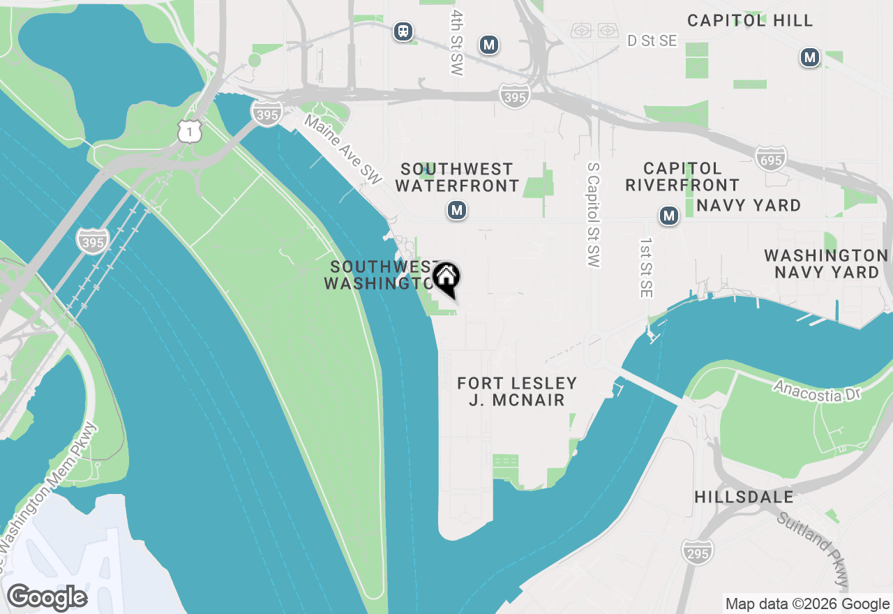 Map of 1435 4th Street Sw #B609, Washington, DC 20024