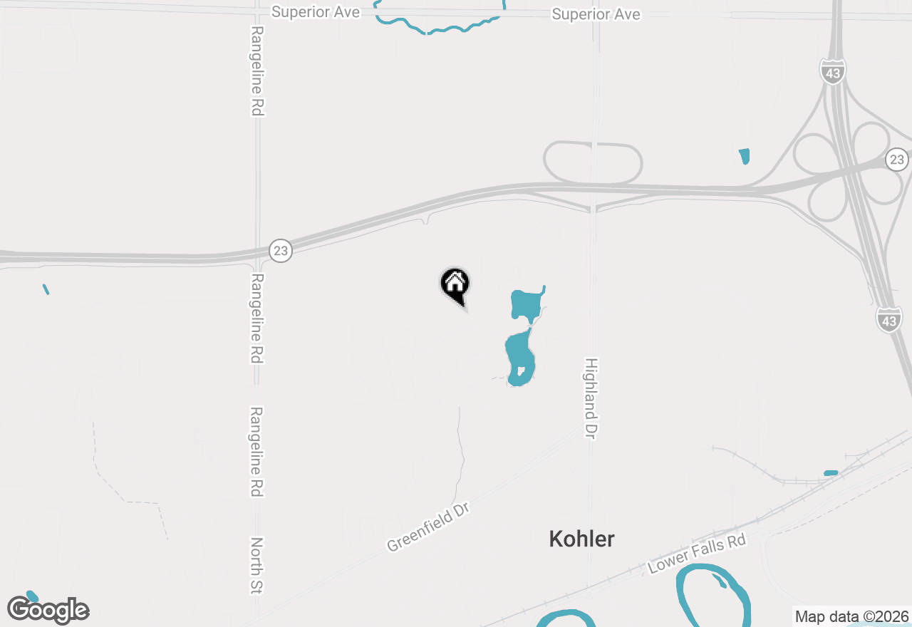 Map of 401 Lakewood Ct, Kohler, WI 53044