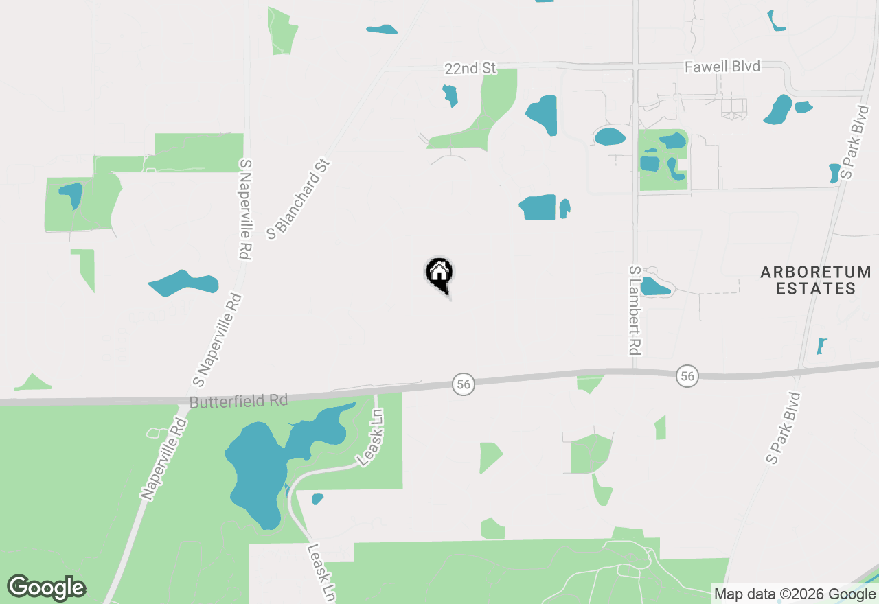 Map of 1174 Kent Court, Wheaton, IL 60189