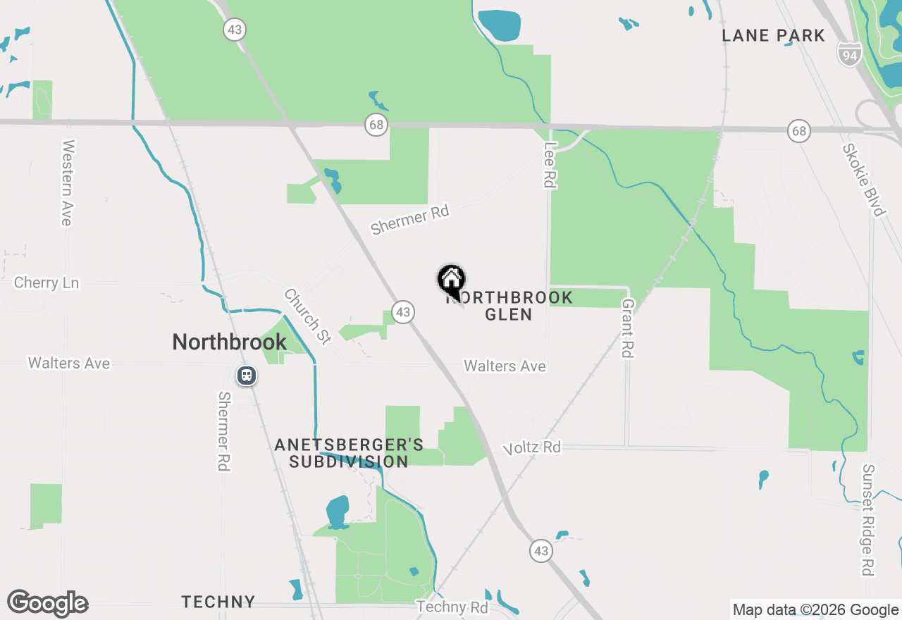 Map of 1426 Woodhill Drive, Northbrook, IL 60062