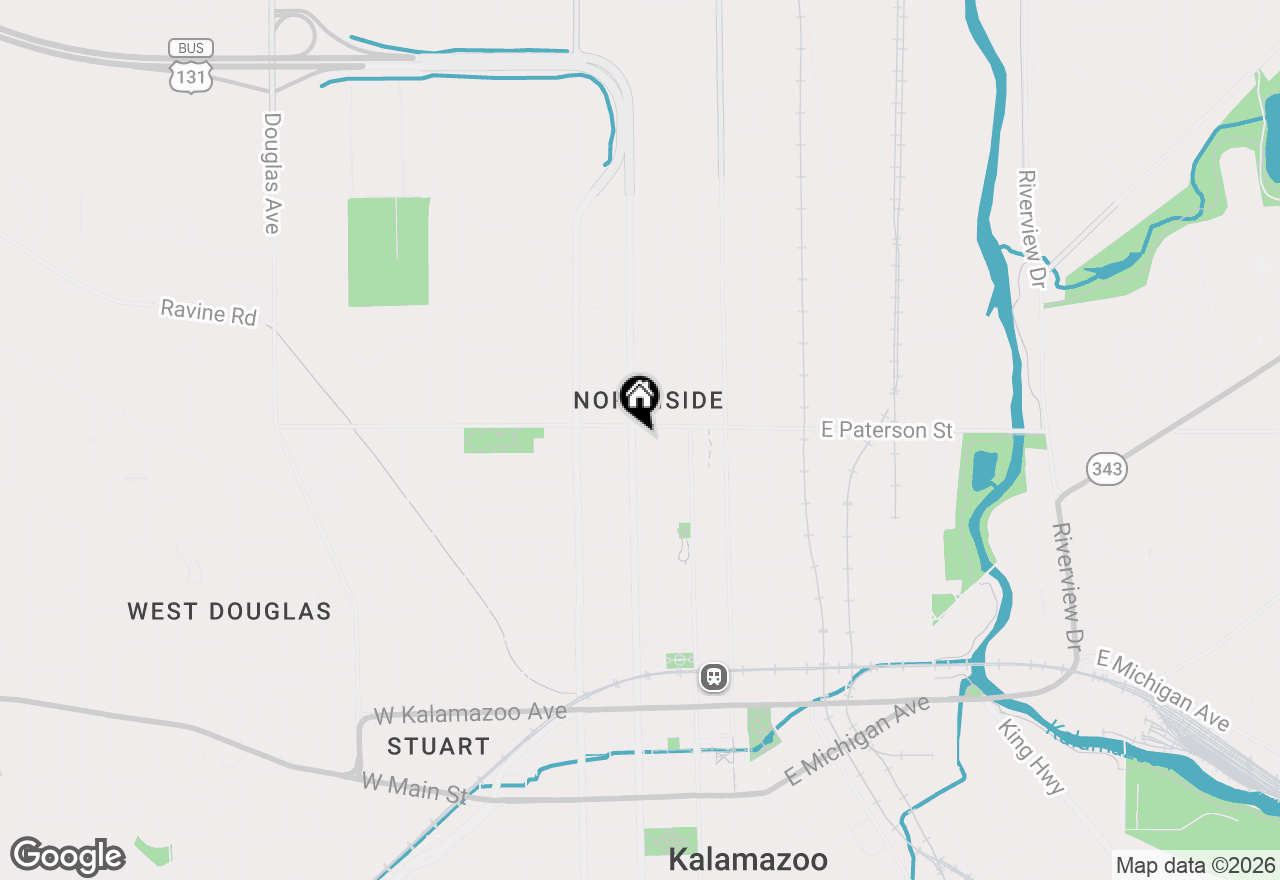 Map of 1216 N Park Street, Kalamazoo, MI 49007