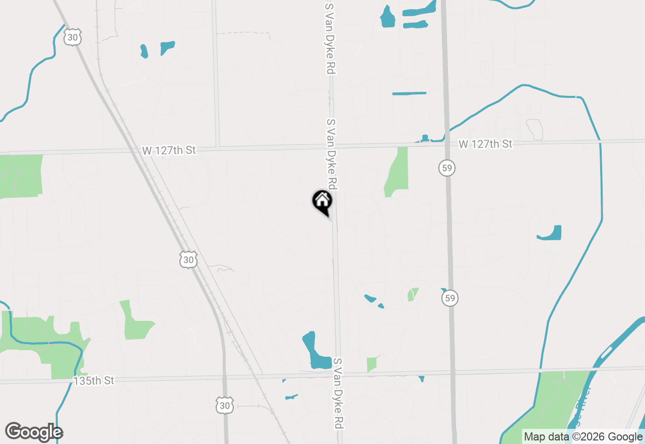 Map of 12925 South Twin Pines Lane, Plainfield, IL 60585