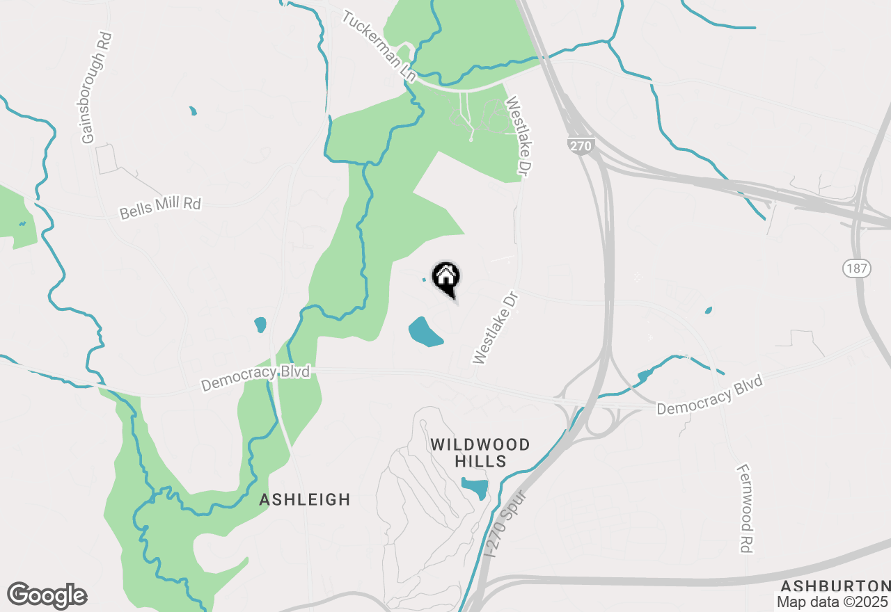 Map of 7454 Westlake Terrace #7, Bethesda, MD 20817