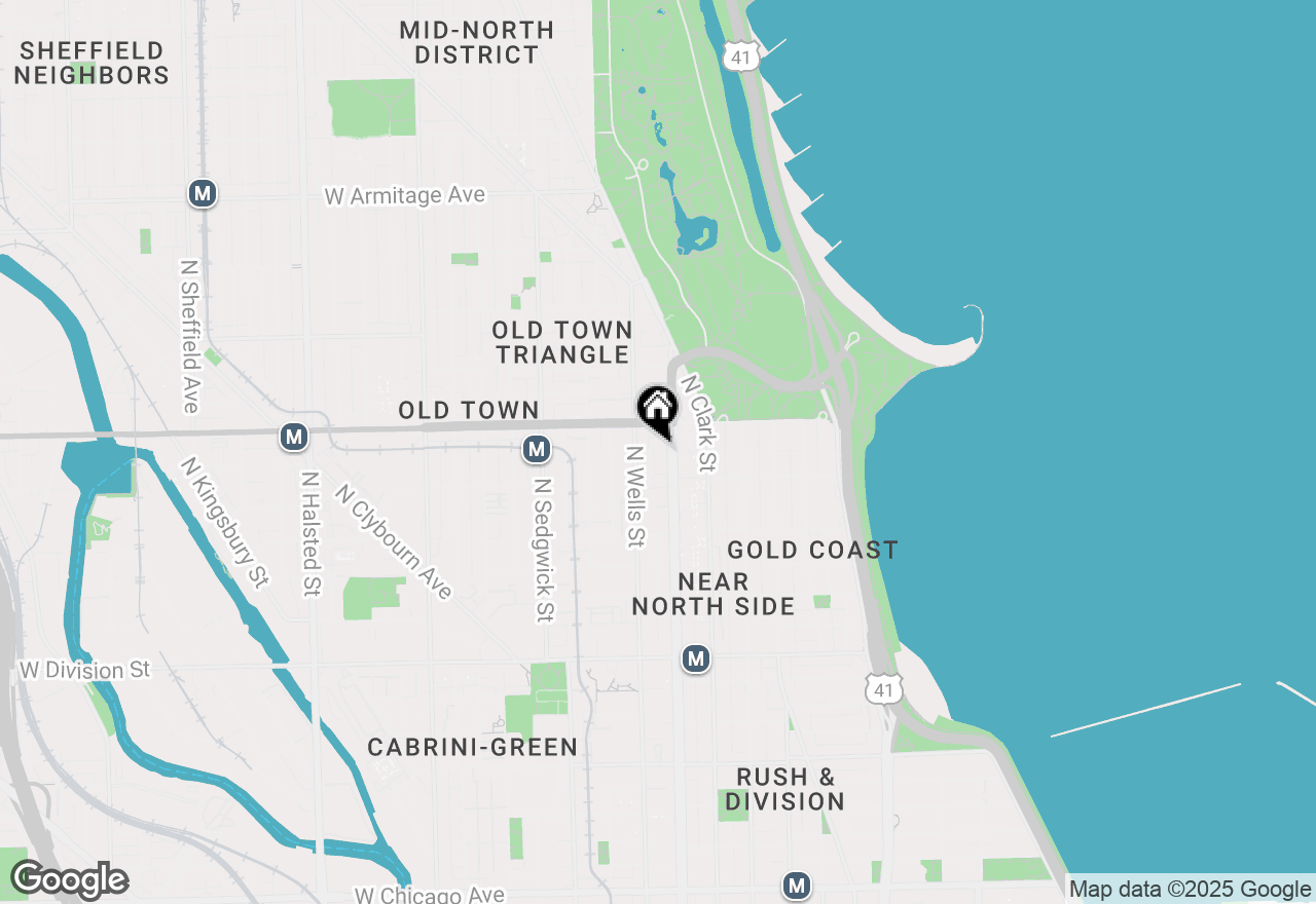 Map of 1540 N Lasalle Street #1501, Chicago, IL 60610