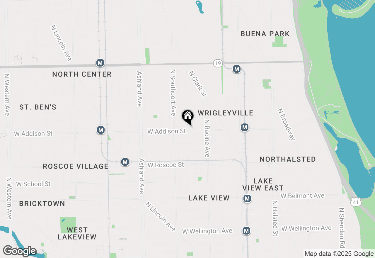 Map of 1308 W Addison Street #2E, Chicago, IL 60613