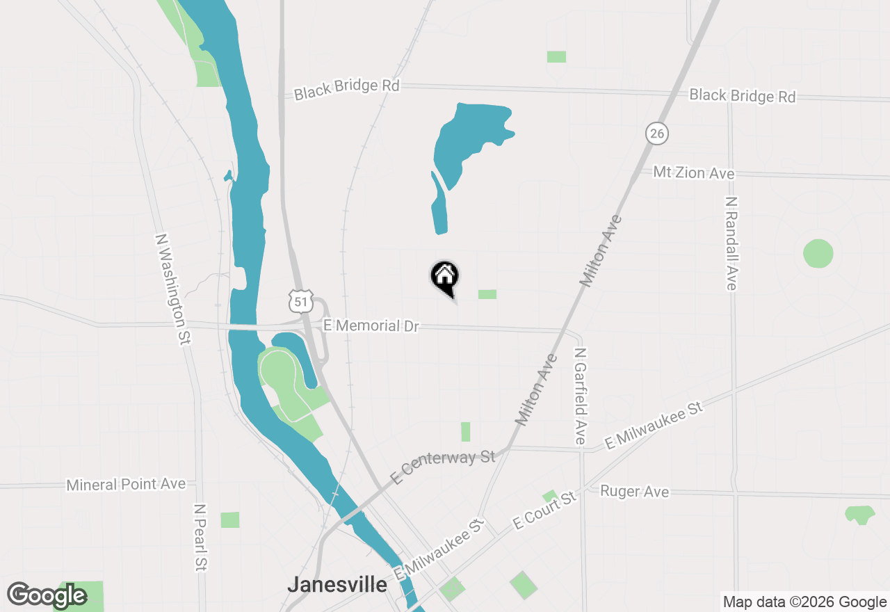 Map of 832 Cornelia Street, Janesville, WI 53545