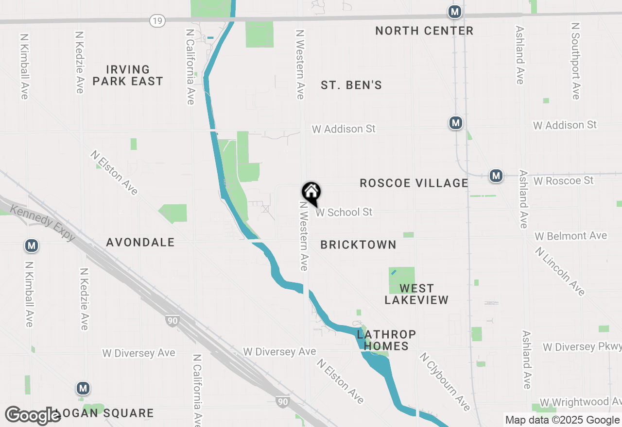 Map of 2357 W School Street #3E, Chicago, IL 60618