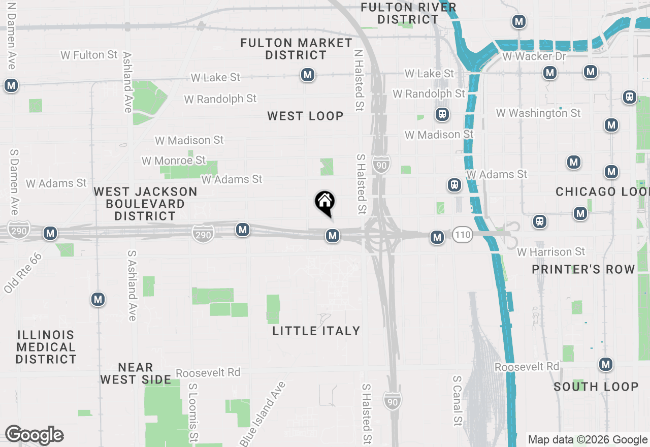 Map of 411 S Sangamon Street #B, Chicago, IL 60607