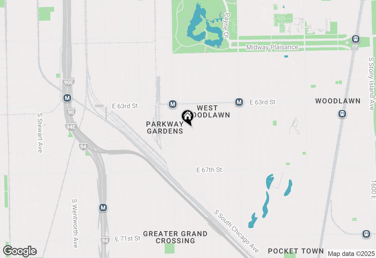 Map of 6430 S Eberhart Avenue, Chicago, IL 60637