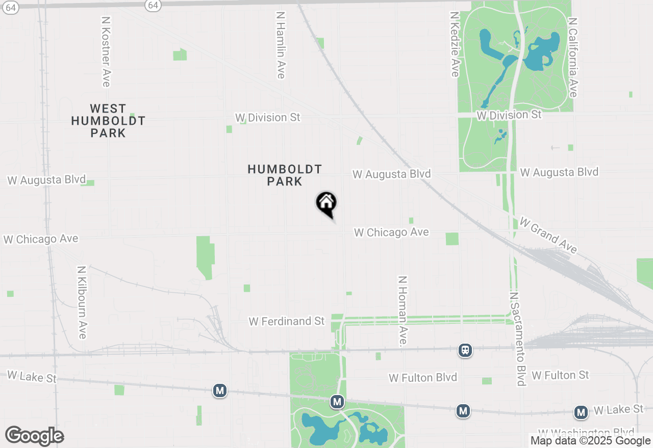 Map of 814 N Monticello Avenue, Chicago, IL 60651