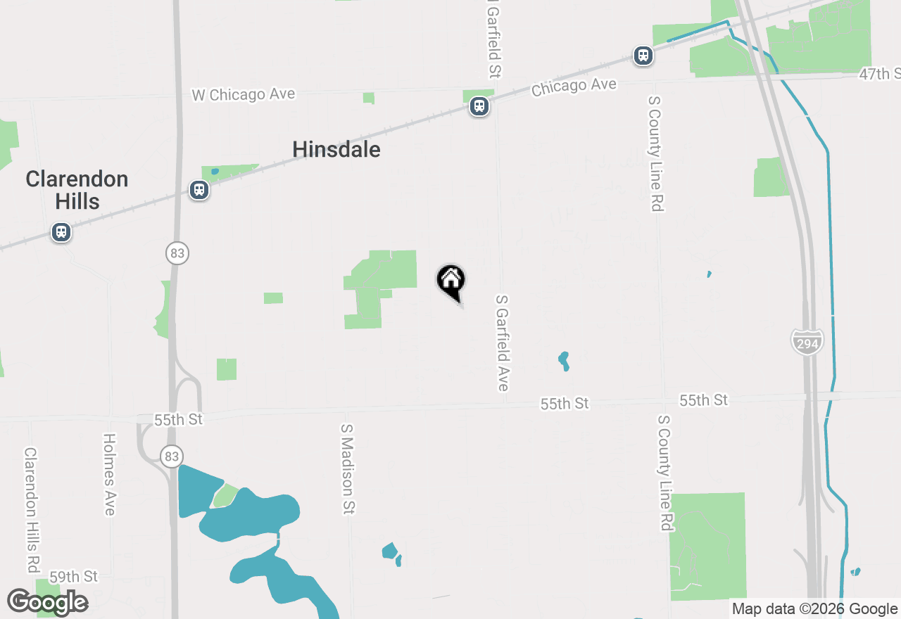 Map of (Address confidential), Hinsdale, Illinois 60521