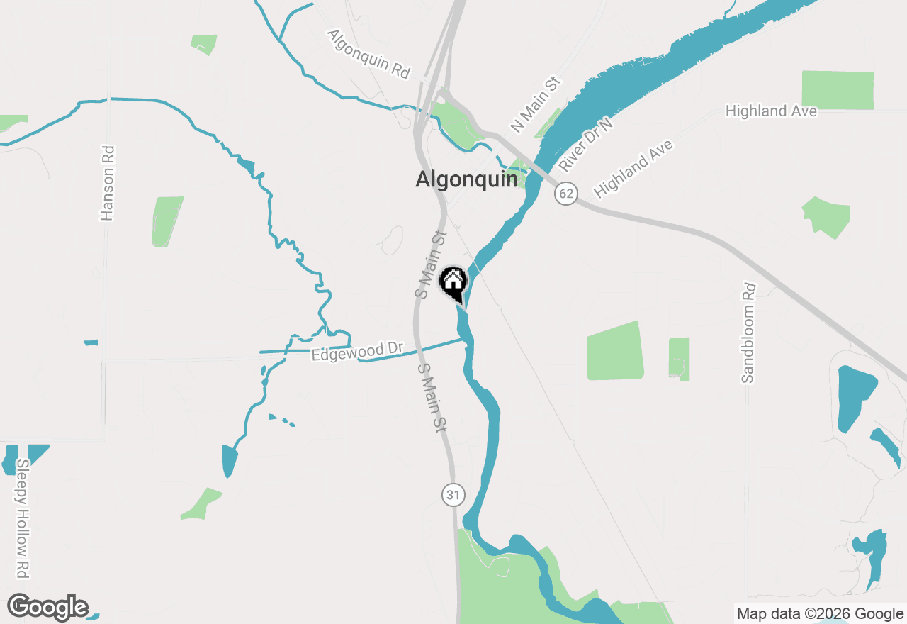 Map of 17 Willow Street, Algonquin, IL 60102